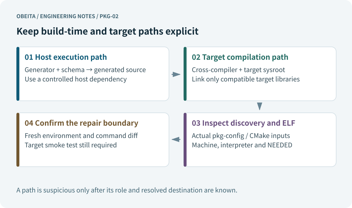 Keep build-time and target paths explicit